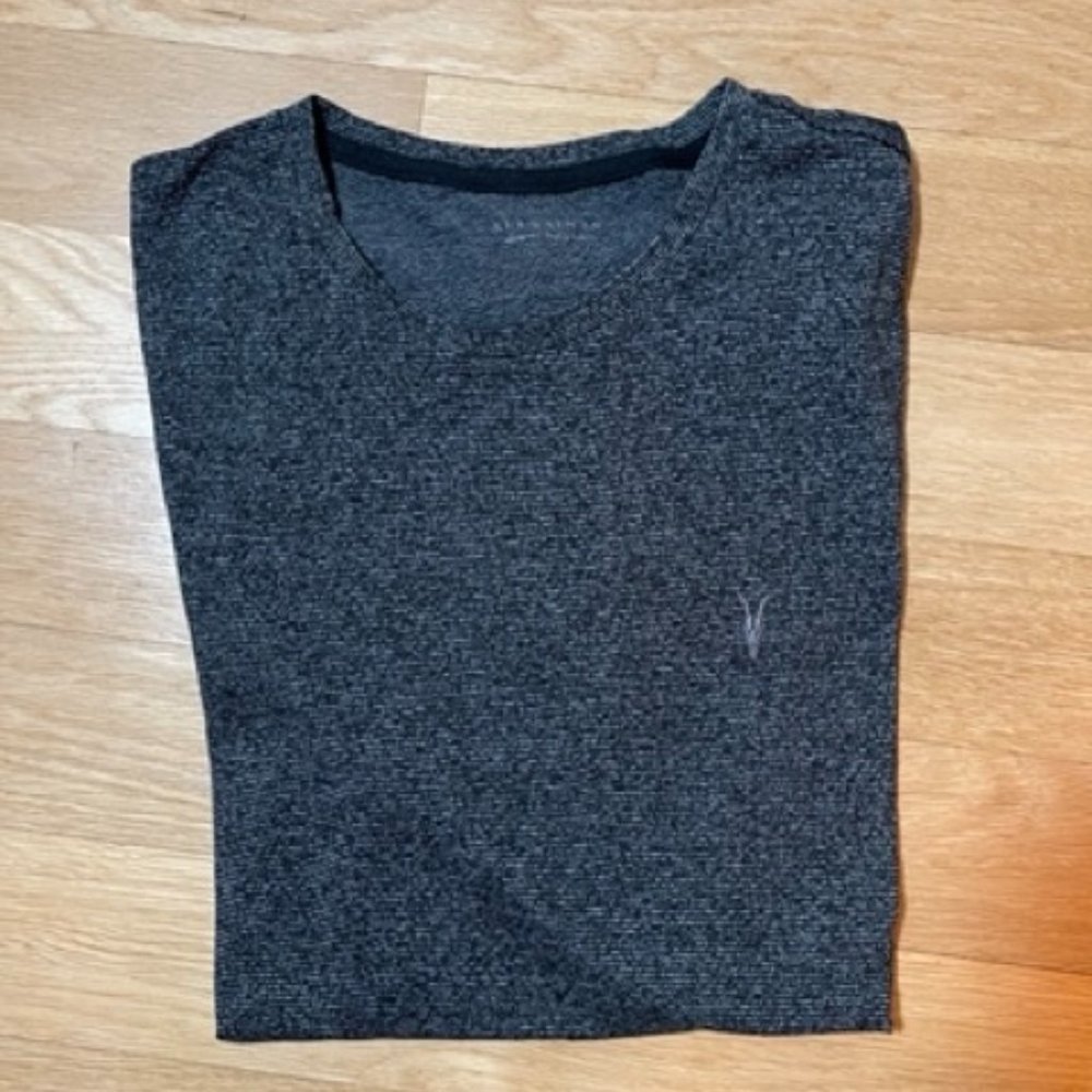 All Saints Heather Charcoal Grey Tee